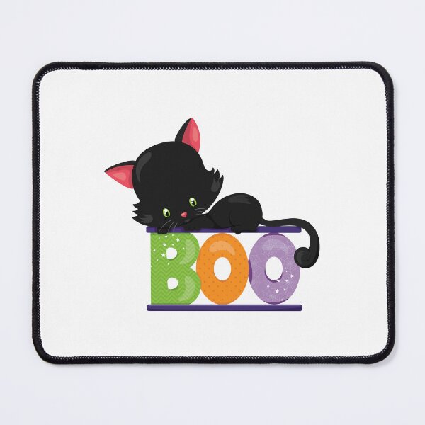 Item preview, Black Kitten Lying on Halloween "BOO" Letters designed and sold by Polarisofficial.