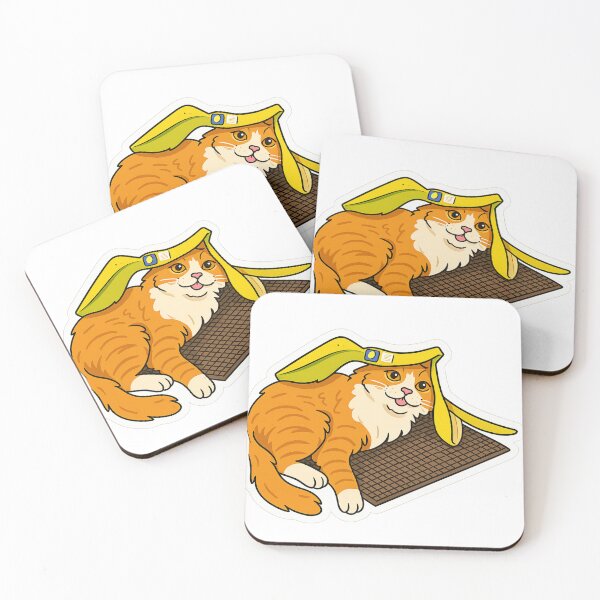 Item preview, Cartoon Cat with Banana Peel Hat designed and sold by Wandertrace.