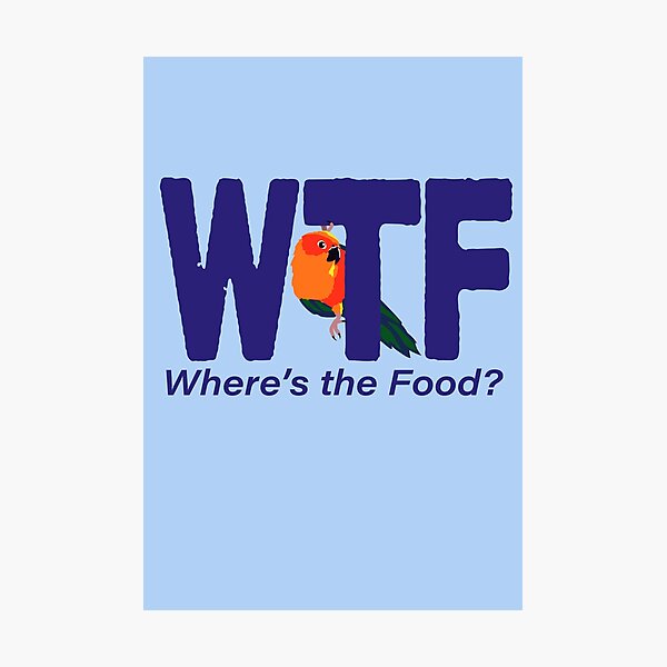 Item preview, WTF Where’s the Food - Parrot Bird Sun Conure  designed and sold by The Pet Shop.