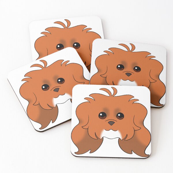 Item preview, Red Long Ear Maltipoo White Chin designed and sold by OliRoseArt.