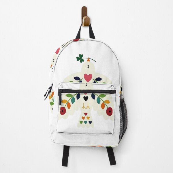 Item preview, Colombe de Paix Colorée – Design Graphique Bohème pour Sac à Dos designed and sold by MeowLoka ⭐⭐⭐⭐.