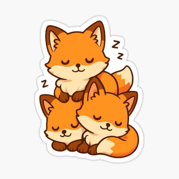 Item preview, Fox 05 - Three sleeping foxes designed and sold by TheNewPixel.