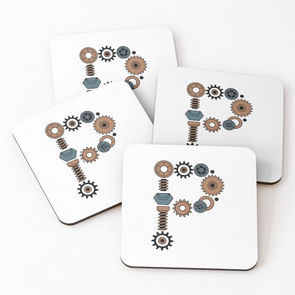 Item preview, Monogram Steampunk P designed and sold by Interrupt Art.