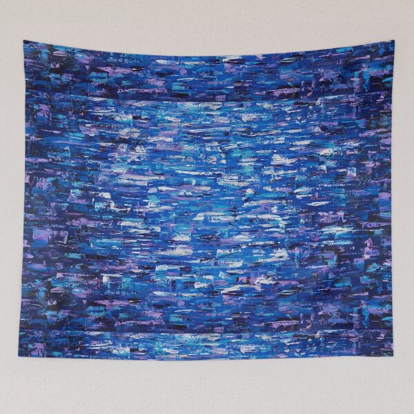 Item preview, “Gumusservi” abstract moonlight shining on the water designed and sold by emmalyonsart.