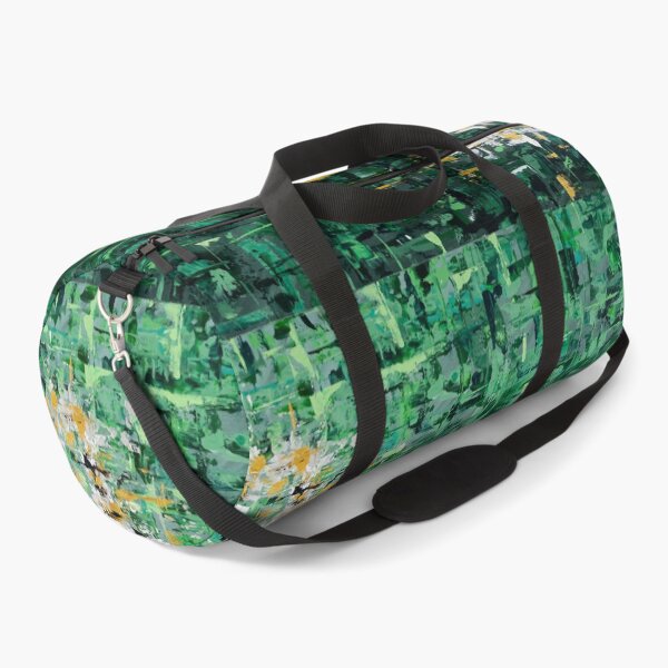 Item preview, “Werifesteria”, green and gold abstract forest path vibes designed and sold by emmalyonsart.