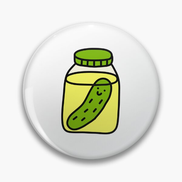 Item preview, Pickle in a Jar Sticker – Funny Cute Food Art designed and sold by Doctor Michaela.