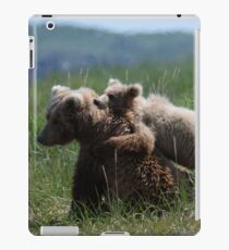 Alaska Grizzly Mother And A Cub In Katmai National Park #RedBubble iPad Case/Skin