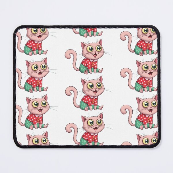 Item preview, Adorable Cartoon Cat in Pajamas – Cute and Funny Character Design designed and sold by mostafa gebril  ⭐⭐⭐⭐⭐.