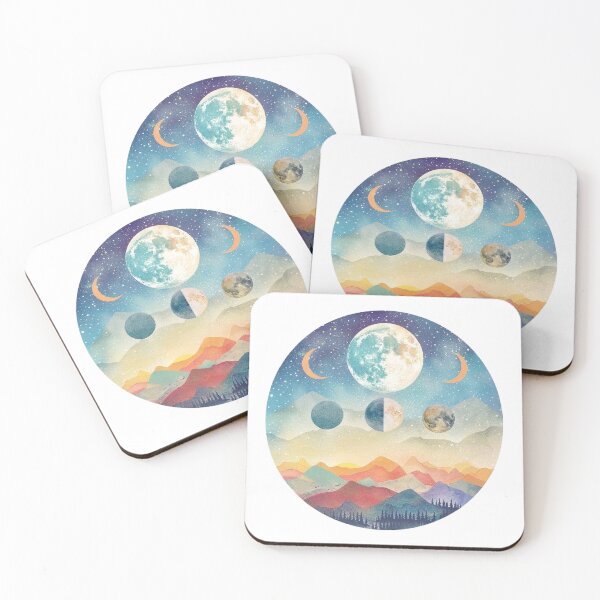 Item preview, Soft Pastel Moon Phases | Celestial Circle Design | Evening Sky Aesthetic designed and sold by Dream Circuit .