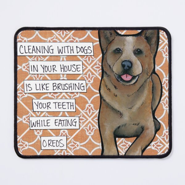 Item preview, Cleaning With Dogs, Cattle dog hand created dog art designed and sold by jamiemorathart.