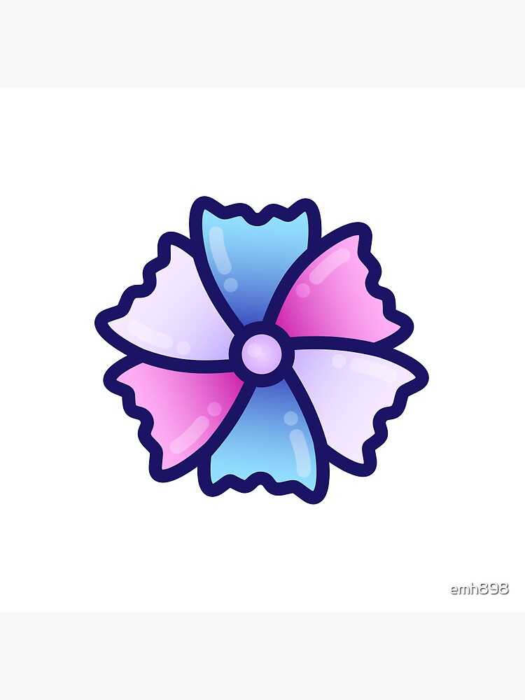 Thumbnail 3 of 3, Pin, Subtle Transgender Pride Flower designed and sold by emh898.