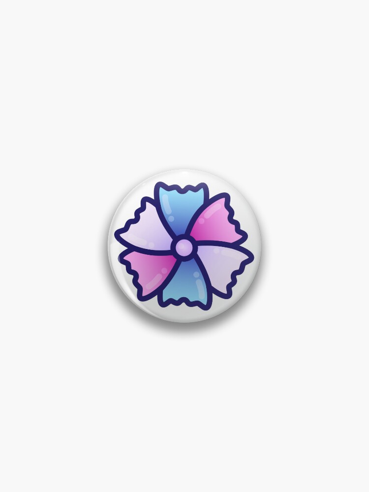 Thumbnail 1 of 3, Pin, Subtle Transgender Pride Flower designed and sold by emh898.