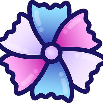 Artwork thumbnail, Subtle Transgender Pride Flower by emh898