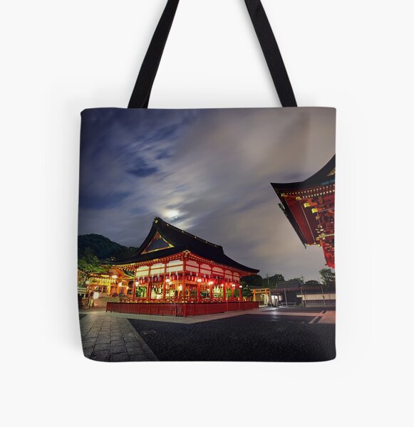 Kyoto Temple All Over Print Tote Bag