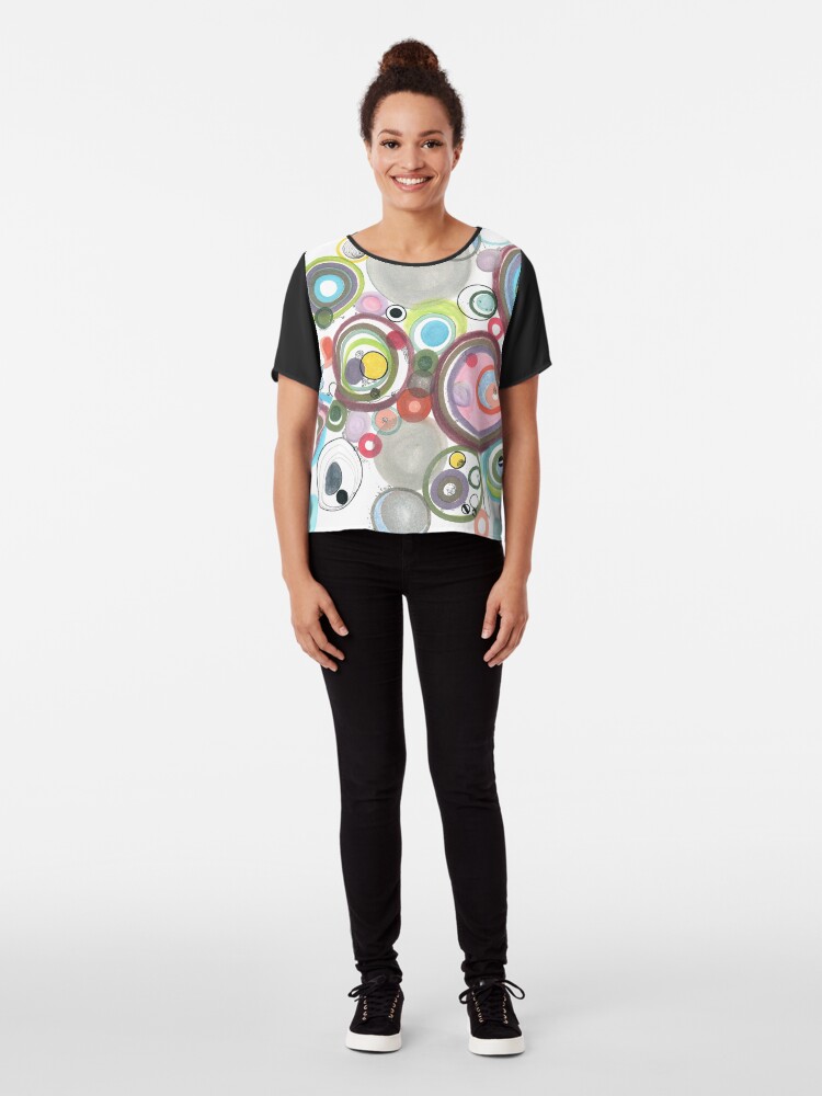 Alternate view of Groovy Effervescence Chiffon Top