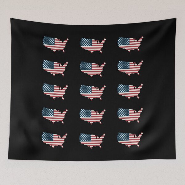 Item preview, American Flag USA Map  designed and sold by Paper Drip.