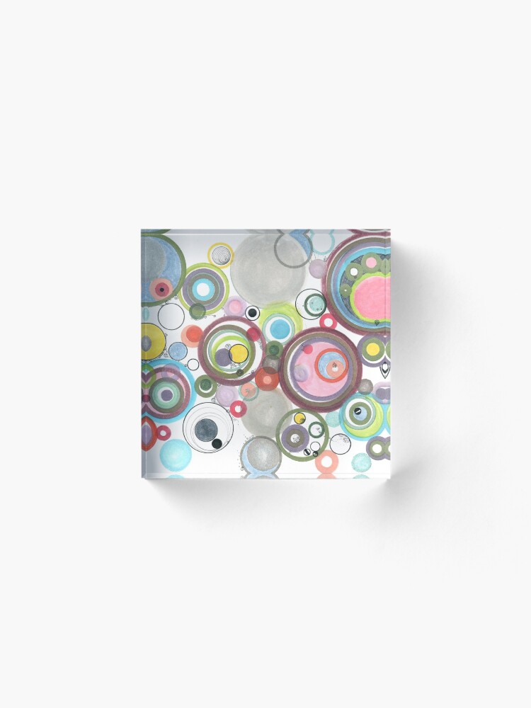 Alternate view of Groovy Effervescence Acrylic Block