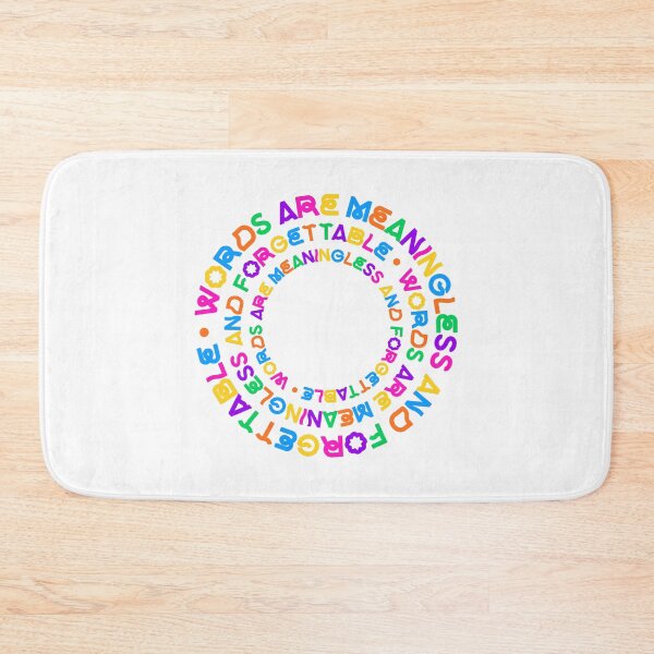 Item preview, Words are meaningless — Hypnotic Rainbow Tunnel Lettering designed and sold by didijuca.
