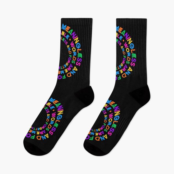 Item preview, Words are meaningless — Hypnotic Rainbow Tunnel Lettering designed and sold by didijuca.