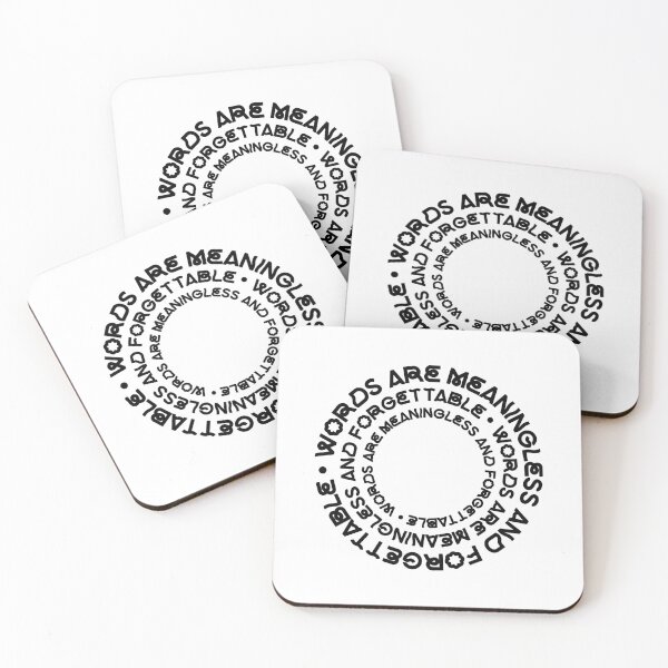 Item preview, Words are meaningless — Hypnotic Black tunnel Lettering designed and sold by didijuca.