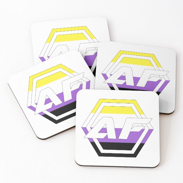 Item preview, AFF Nonbinary Pride Logo (White Text) designed and sold by AeonFranco.