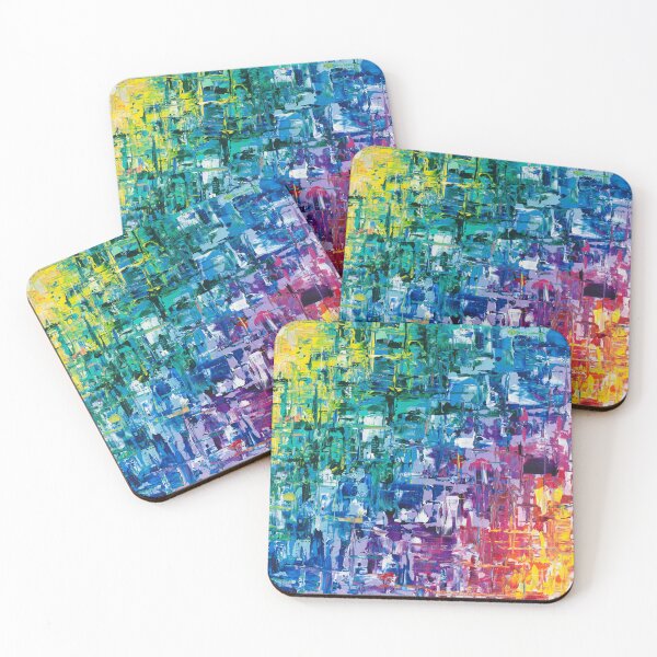 Item preview, “Seasons” geometric abstract rainbow designed and sold by emmalyonsart.