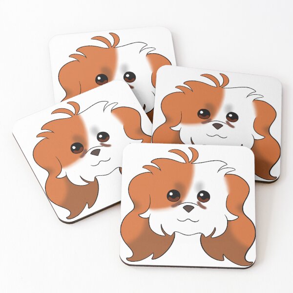 Item preview, Red Maltipoo Left Eye Patch Tear Stains designed and sold by OliRoseArt.