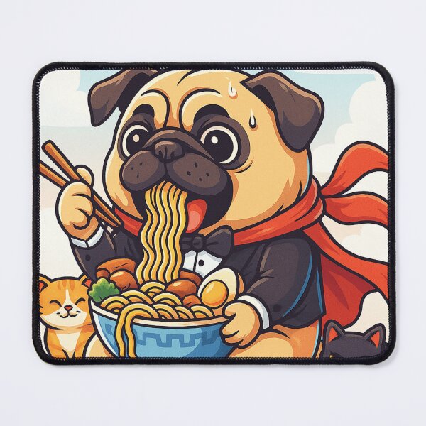 Item preview, Cute Pug Noodles Art designed and sold by THISPUGVIBE.