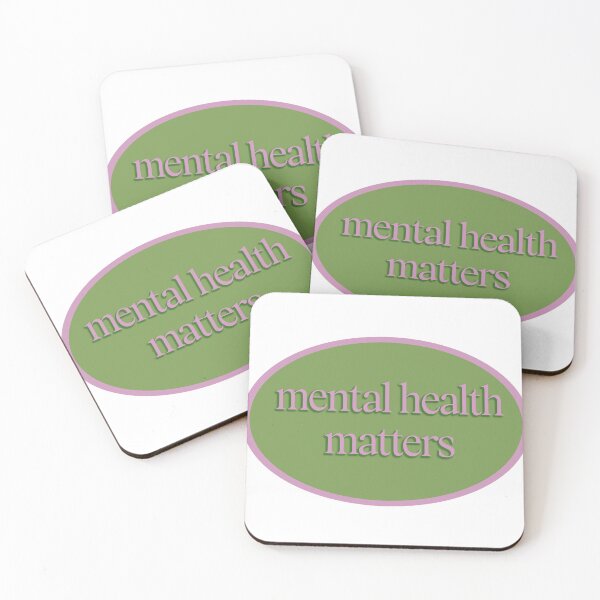 Item preview, Pink and Green Oval Mental Health Matters designed and sold by RosesVisuals.