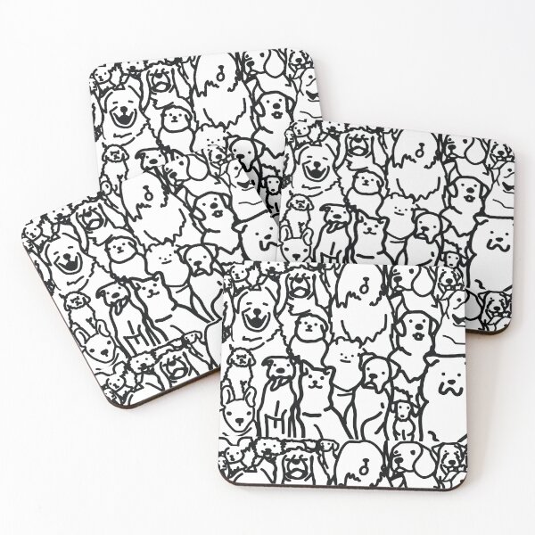 Item preview, Pattern - Doodle Line Art Dog Breeds designed and sold by The Pet Shop.
