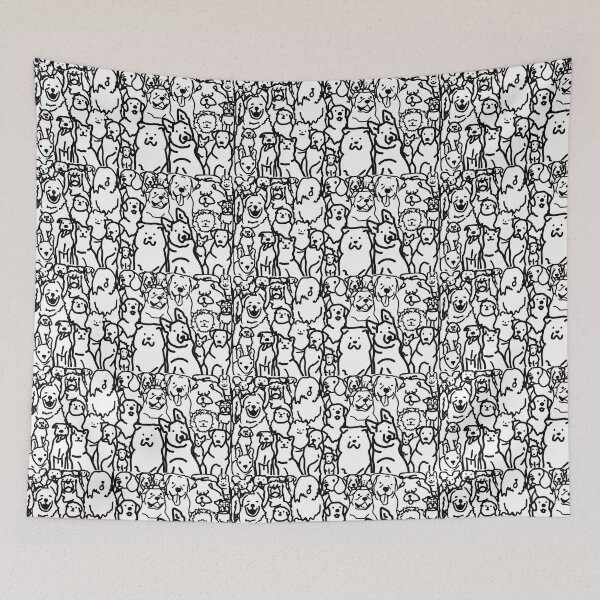Item preview, Pattern - Doodle Line Art Dog Breeds designed and sold by The Pet Shop.