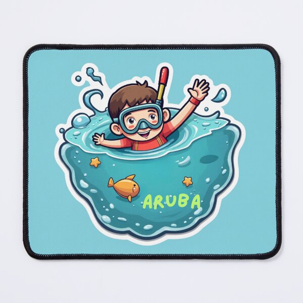 Item preview, Cute little snorkeler in aruba designed and sold by seahorse crossing.