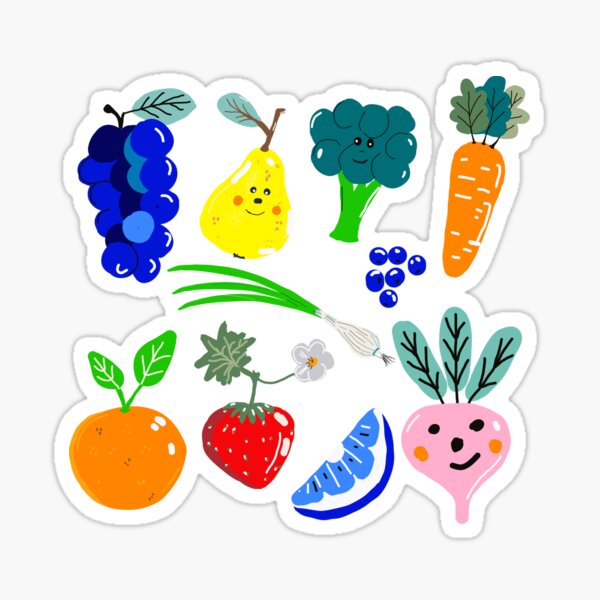 Item preview, Fruits and vegetables, autumn set, pattern  designed and sold by KseniaUAart.