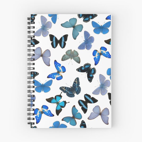 Item preview, Blue Butterfly Collage Pattern on White designed and sold by Andrea Lauren.