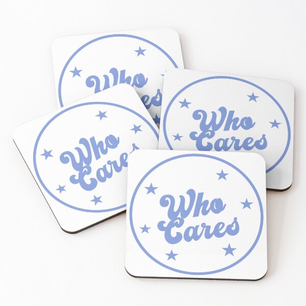 Item preview, Blue White Stars Who Cares designed and sold by RosesVisuals.