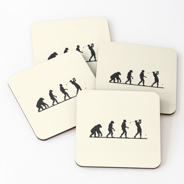 Artikelvorschau, Menschliche Evolution Golf Lustig entworfen und verkauft von FlashCraft Design.