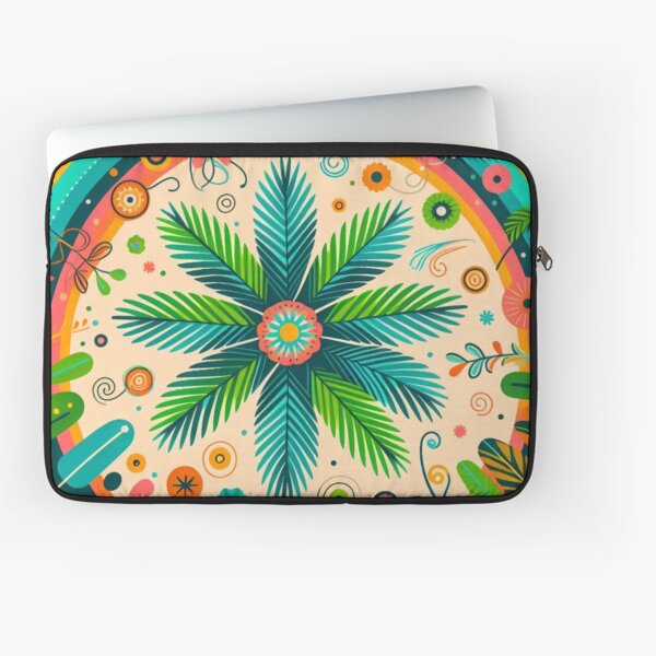 Item preview, Palm Frond Rainbow Vibrant Tropical Display - Scandinavian Folk Art by heidiannemorris © designed and sold by FOLK ART FUSION by heidiannemorris.