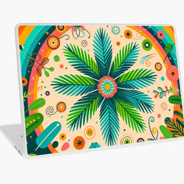 Item preview, Palm Frond Rainbow Vibrant Tropical Display - Scandinavian Folk Art by heidiannemorris © designed and sold by FOLK ART FUSION by heidiannemorris.
