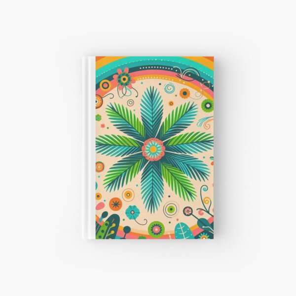 Item preview, Palm Frond Rainbow Vibrant Tropical Display - Scandinavian Folk Art by heidiannemorris © designed and sold by FOLK ART FUSION by heidiannemorris.
