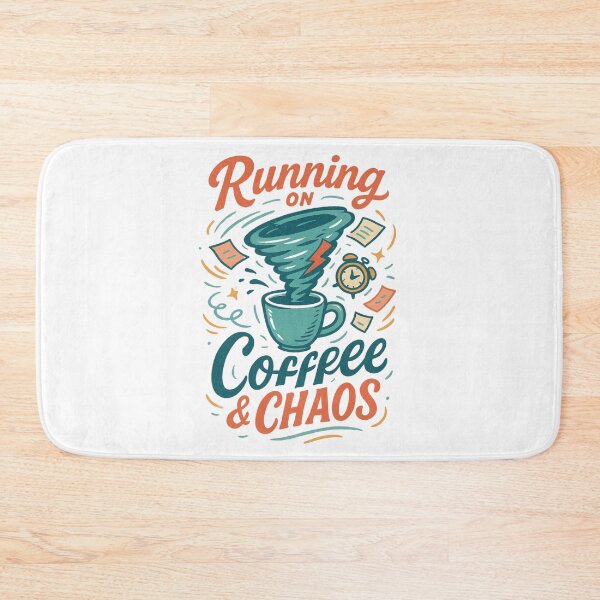 Item preview, Running on Coffee & Chaos – Caffeinated Whirlwind Art designed and sold by Merchbes.