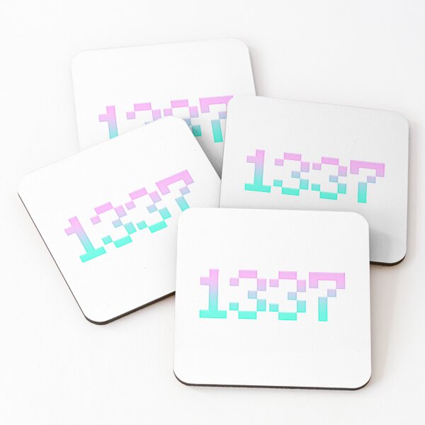 Item preview, 1337 - Leet in 8-bit Pixel Pink and Turquoise  designed and sold by Memes N Lore .