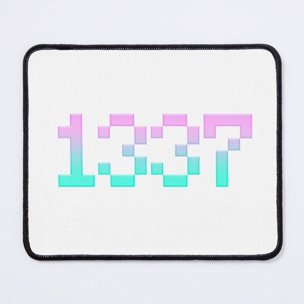 Item preview, 1337 - Leet in 8-bit Pixel Pink and Turquoise designed and sold by Memes N Lore .
