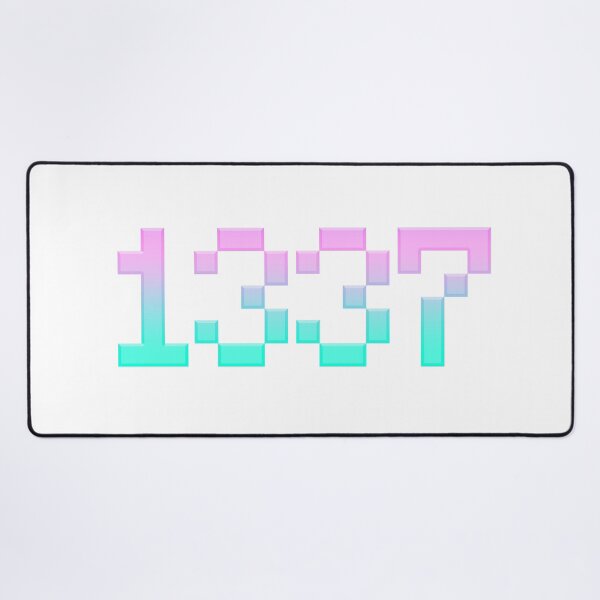 Item preview, 1337 - Leet in 8-bit Pixel Pink and Turquoise designed and sold by Memes N Lore .