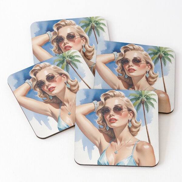 Item preview, Timeless Grace – Palm Springs Retro Close-Up designed and sold by RosieKingArt.