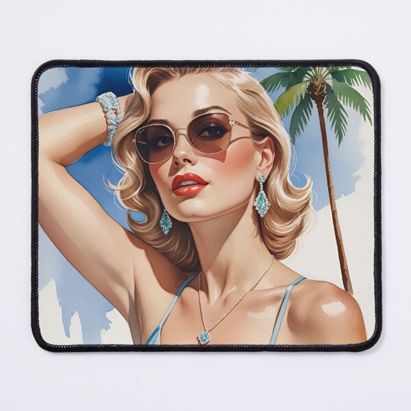Item preview, Timeless Grace – Palm Springs Retro Close-Up designed and sold by RosieKingArt.