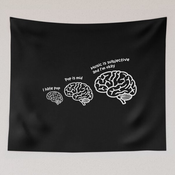Item preview, Pop Brain Evolution – A Satirical Take on Music Taste designed and sold by Balasan.