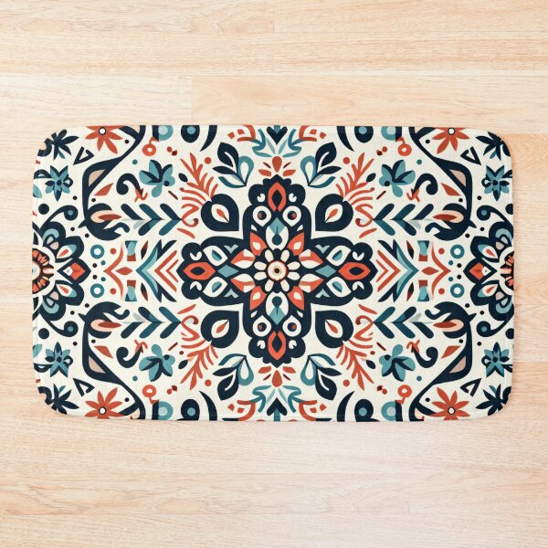 Item preview, Folk Art Pattern Intricate Botanical Motifs - Scandinavian Folk Art by heidiannemorris © designed and sold by FOLK ART FUSION by heidiannemorris.