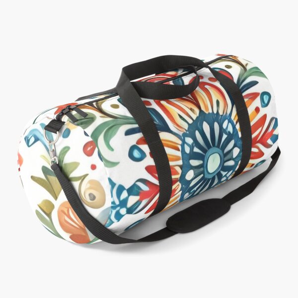 Item preview, Vibrant Folk Art Pattern Intricate Botanical Motifs - Scandinavian Folk Art by heidiannemorris © designed and sold by FOLK ART FUSION by heidiannemorris.