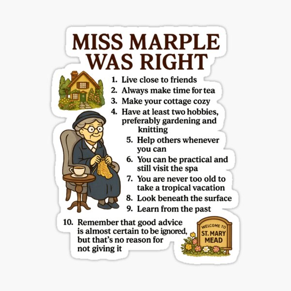 Item preview, Miss Marple was Right designed and sold by FunandWhimsy.