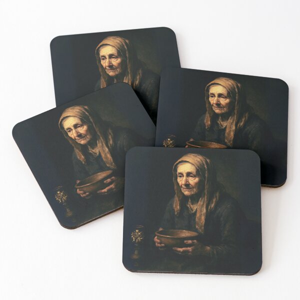 Item preview, Elderly Woman with Earthenware Bowl designed and sold by Rue Market.